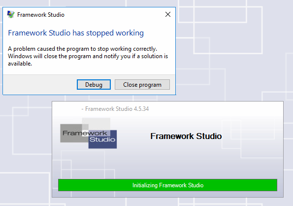 Fehlermeldung - FS stopped working