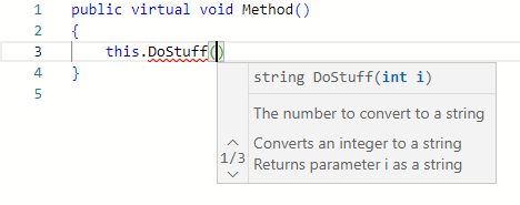 Method IntelliSense