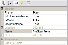 Properties eines Forms im Workflow