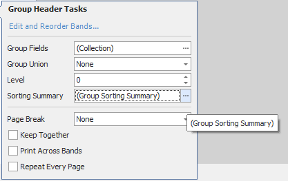 Group Header Sorting Summary