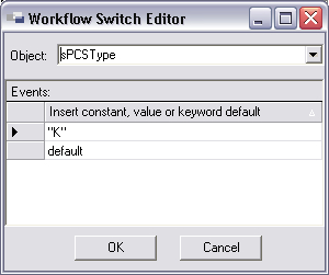 Workflow Switch Editor