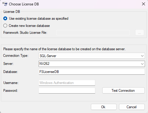 Choose License DB