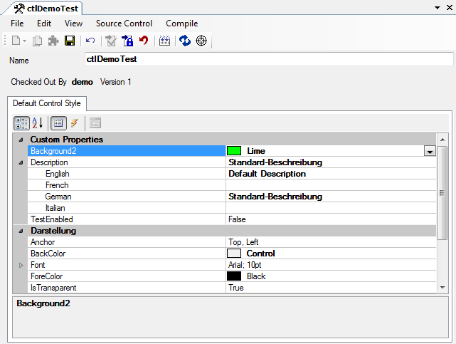 Custom Control Default Control Style