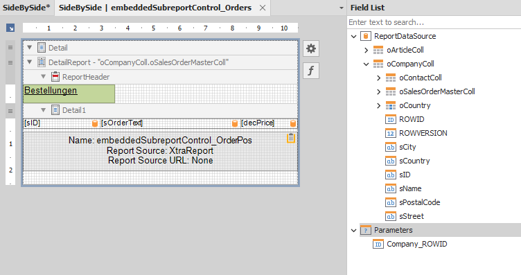 Embedded Subreport Orders