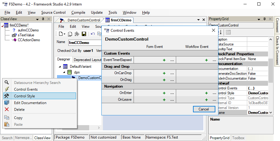 Custom Control Eventhandler