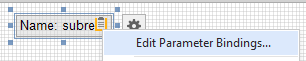 Edit Parameter bindings