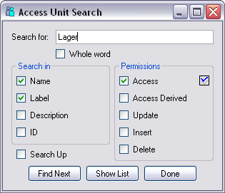 Access Unit Search