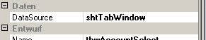 DataSource für Tab