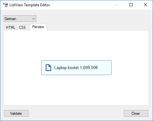 Template Editor