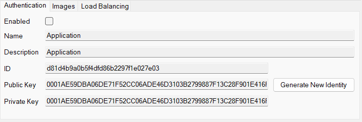 Publish Wizard Application Authentication Tab