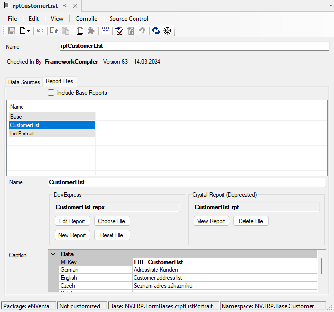 Report Document Type – Report Files