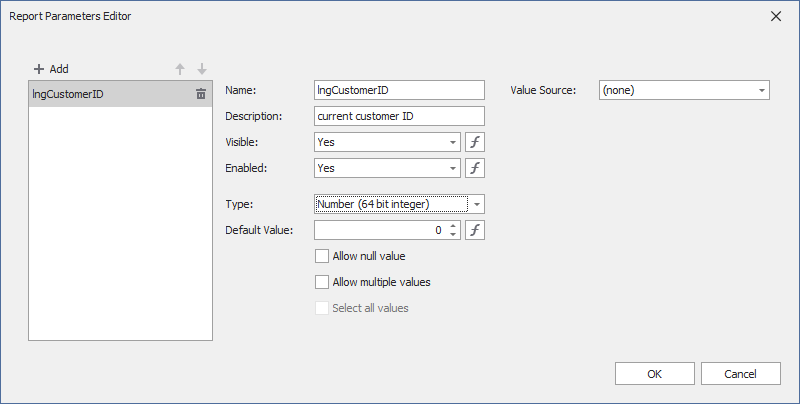 Parameters Editor