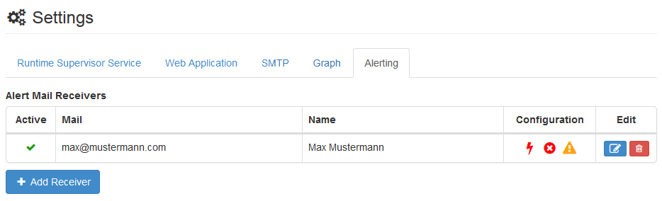 Settings – Alerting